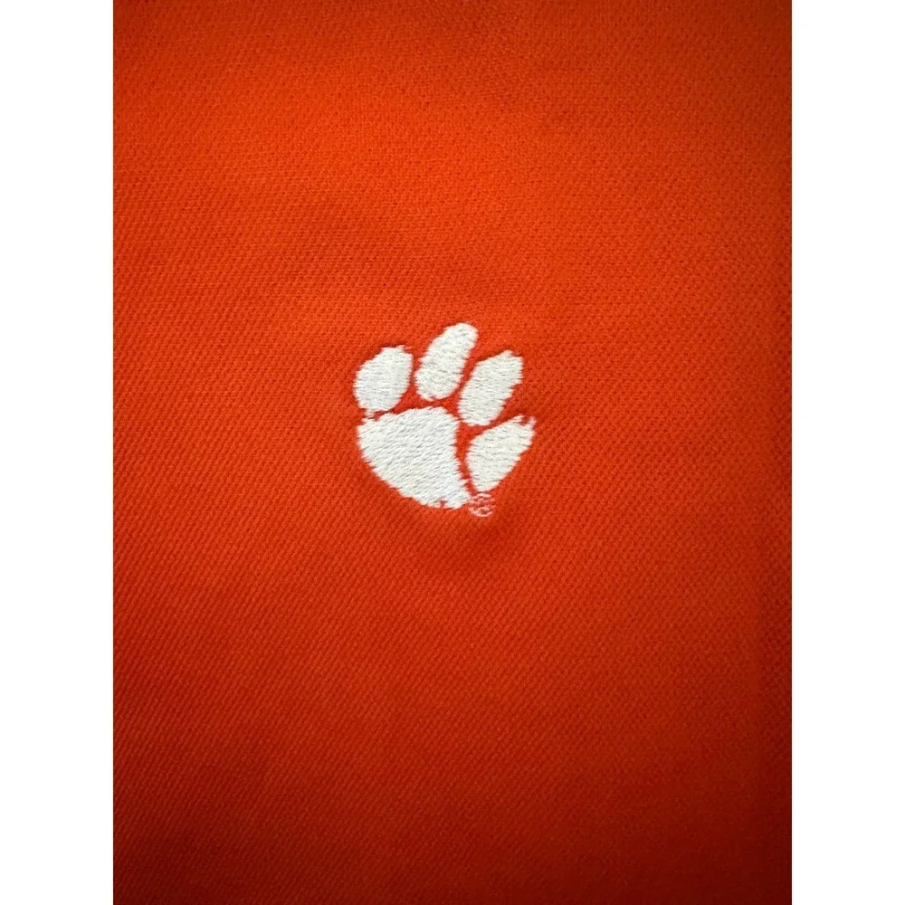 Nike Golf Clemson Tigers Polo Shirt Orange Dri-Fit‎ Mens Large